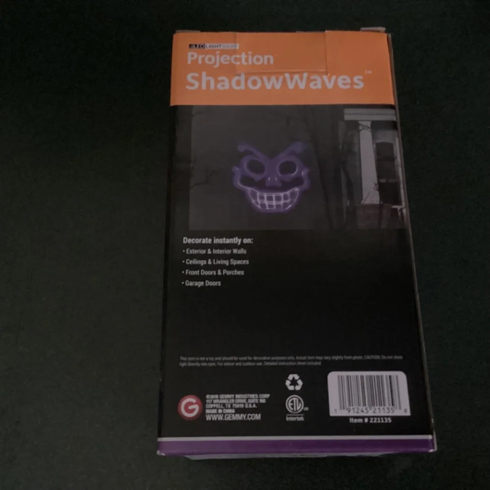 LED Lightshow Projection ShadowWaves New In Box Indoor/Outdoor Use